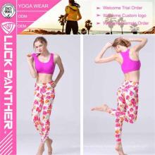 Wholesale Soft Stretched Anti-UV Sublimation Printed Yoga Tights for Women